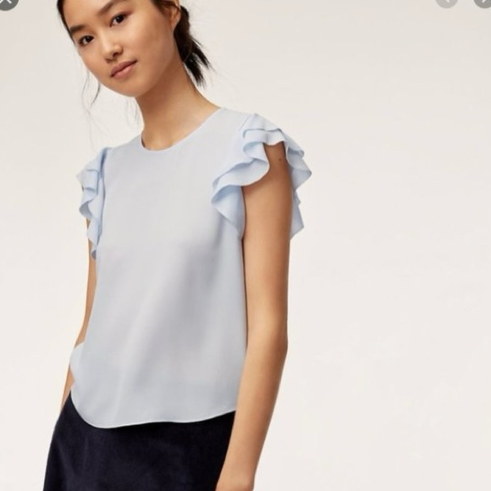 Aritzia Sunday Best O'Hara Blouse, light blue, S